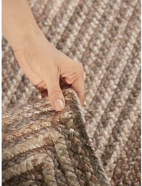 Passatoia colore naturale chiaro/colore naturale scuro in iuta reversibile/tessuta a mano 80x300 cm Juno – Hanse Home