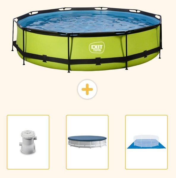 Piscina gonfiabile rettangolare - 360x76 cm - 4 pezzi - Modello SCB88