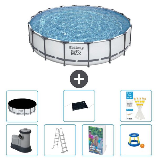 Bestway Steel Pro MAX, piscina in acciaio, forma rotonda - 549x122 cm - 6 pezzi, modello S559