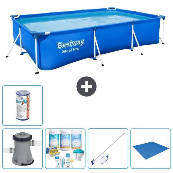 Bestway Steel Pro, piscina rettangolare - 300x201x66 cm - 6 pezzi - Modello S22088