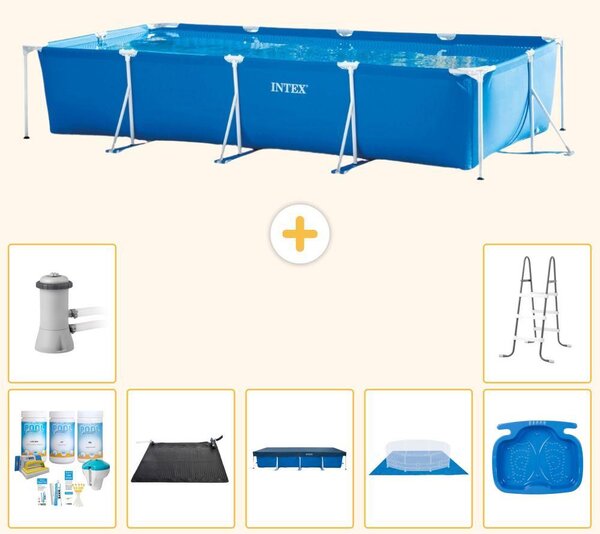 Piscina fuori terra rettangolare - 450x220x84 cm - 8 pezzi - Modello S20068