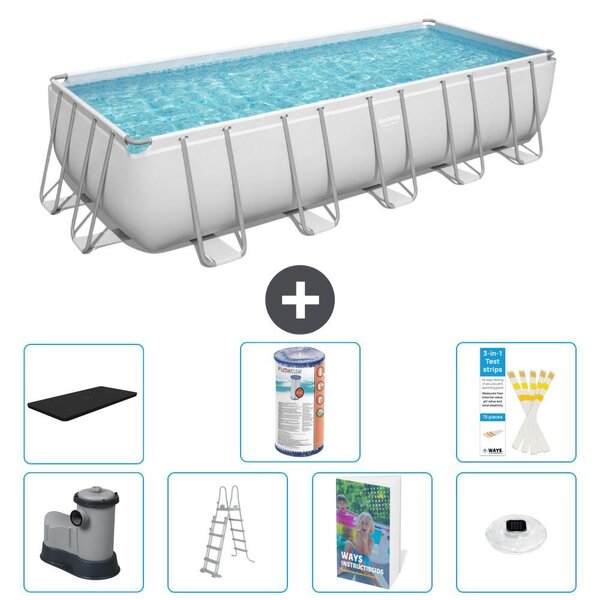 Bestway Power Steel, piscina rettangolare - 640x274x132 cm - composta da 6 parti, modello S622