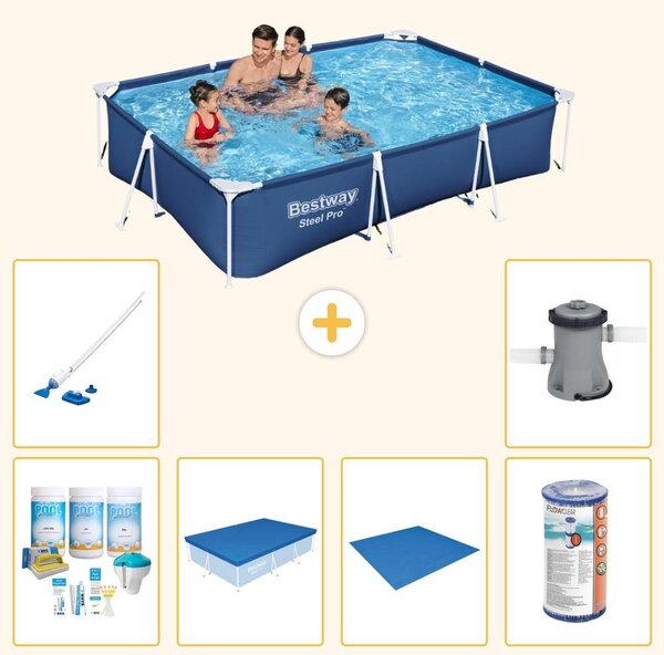 Bestway Steel Pro, piscina rettangolare - 300x201x66 cm - 7 pezzi - Modello S21548