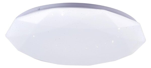Plafoniera moderno Sendy LED CCT dimmerabile , in policarbonato, bianco D. 50.5 cm