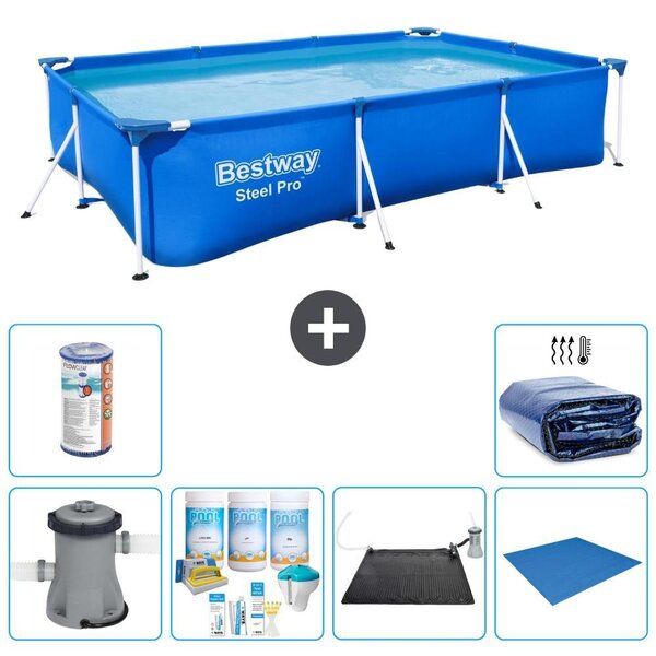 Bestway Steel Pro, piscina rettangolare - 300x201x66 cm - 7 pezzi - Modello S21570