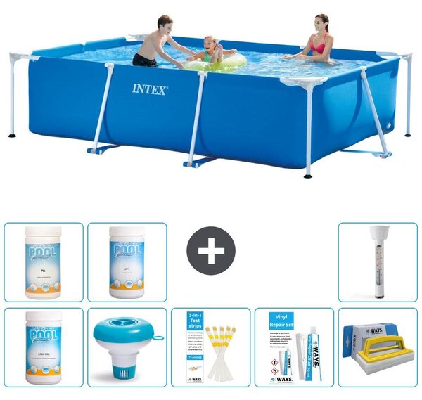 Piscina fuori terra rettangolare - 300x200x75 cm - composta da 9 elementi - modello S43209