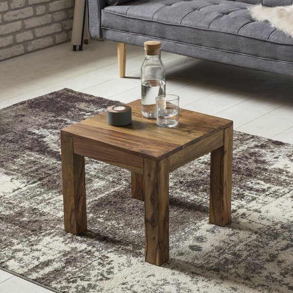 FineBuy Tavolino in legno massiccio 45x40x45 cm Tavolino in stile country | Tavolino da salotto Elegante Piccolo | Tavolino da salotto design