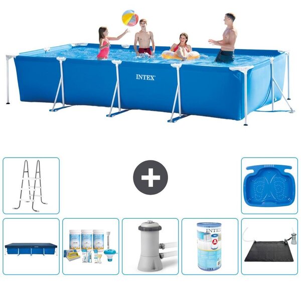 Piscina fuori terra rettangolare - 450x220x84 cm - 8 pezzi - Modello S30259
