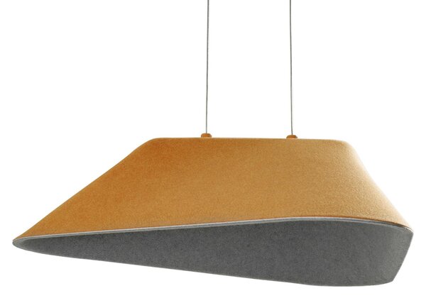 Lampada a sospensione LED in feltro CARBON giallo-grigio 8W luce calda 420 lm, feltro, dimensioni: 220x50x55 cm, IP20, Maxlight