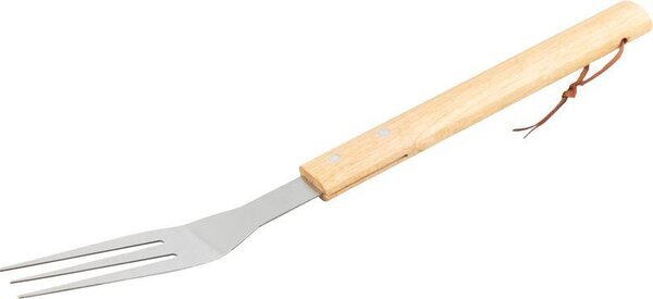 Forchetta Strend Pro Grill, per grigliare e arrostire, con manico in legno, inox