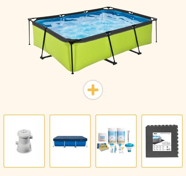 Piscina fuori terra rettangolare - 220x150x65 cm - 5 pezzi - SCB3