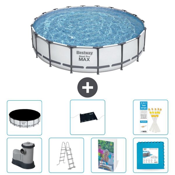 Bestway Steel Pro MAX, piscina in acciaio, forma rotonda - 549x122 cm - 6 pezzi, modello S621