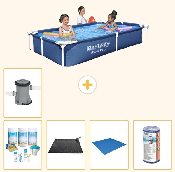 Bestway Steel Pro, piscina rettangolare - 221x150x43 cm - 6 pezzi - Modello S22063