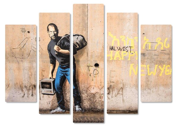 Banksy - Steve Jobs - 140L x 100l cm - Legno Mdf