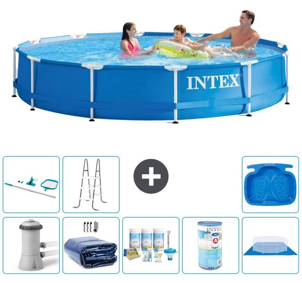 Piscina autoportante rettangolare - 366x76 cm - 9 pezzi - Modello S31748