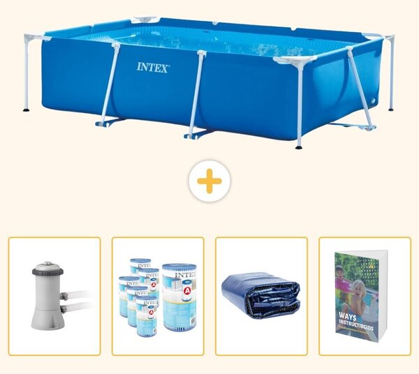 Piscina fuori terra rettangolare - 300x200x75 cm - 5 pezzi - Modello SCB118