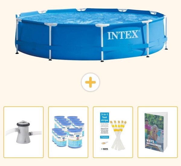 Piscina autoportante rettangolare - 305x76 cm - 5 pezzi - SCB123