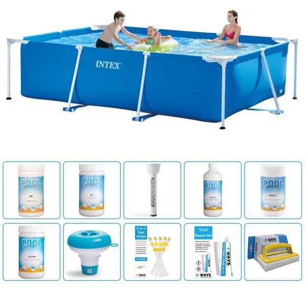 Piscina fuori terra rettangolare - 300x200x75 cm - 11 pezzi - Modello S43239
