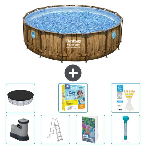 Bestway Power Steel, piscina rotonda - 488x122 cm - 6 pezzi, modello S532