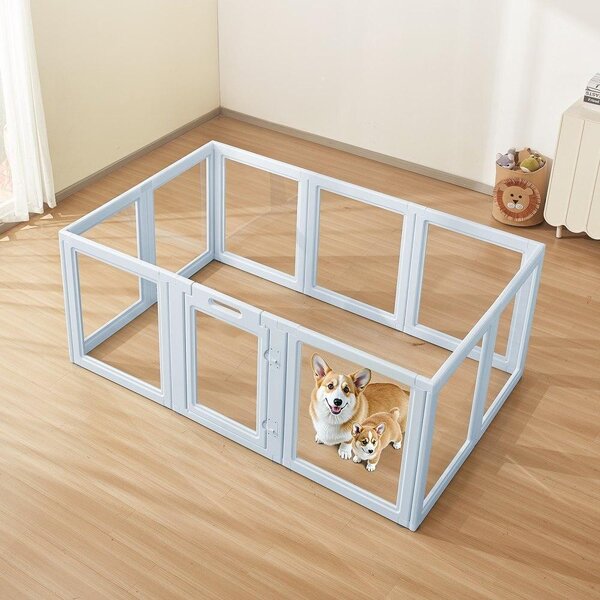 Box per cuccioli blu 1930x1245x765 mm - box per cani per cuccioli - box per cuccioli
