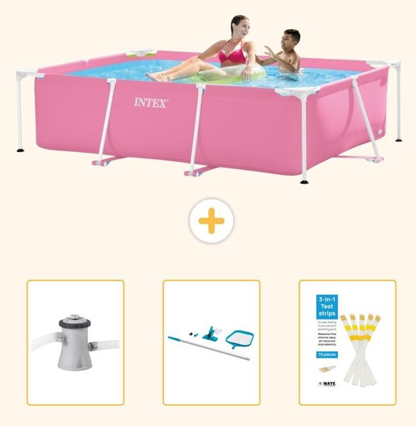 Piscina fuori terra rettangolare - 220x150x60 cm - 4 pezzi - Modello SCB82