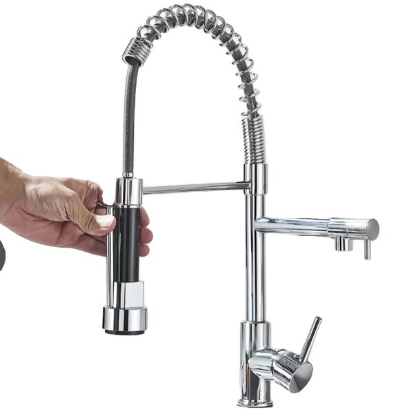 Miscelatore per lavello da cucina, bocca orientabile in due direzioni, monocomando, SLT-06