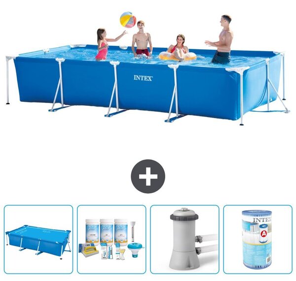 Piscina fuori terra rettangolare - 450x220x84 cm - 5 pezzi - Modello S40244