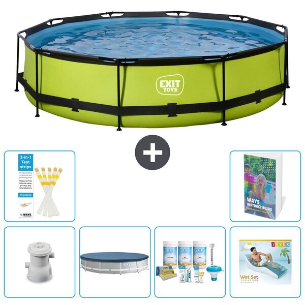 Piscina gonfiabile rettangolare - 360x76 cm - Set da 5 pezzi - Modello S335