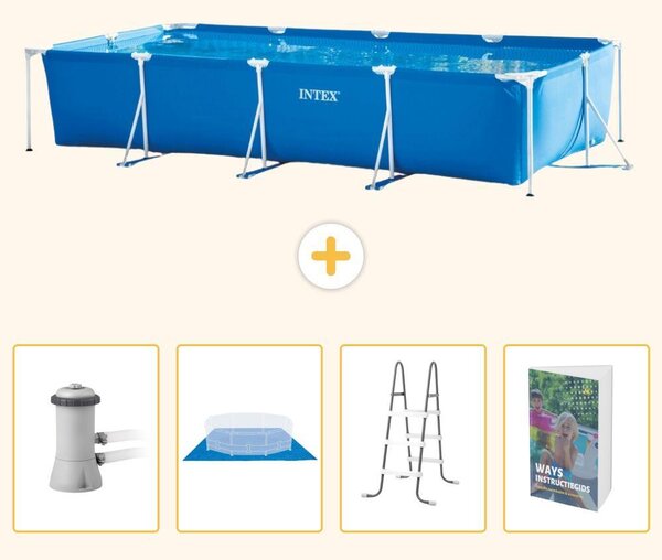 Piscina fuori terra rettangolare - 450x220x84 cm - 5 pezzi - Modello SCB122