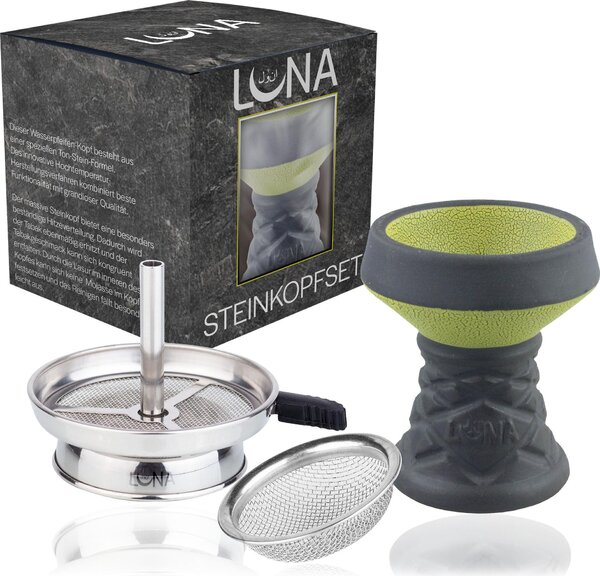 Set Steinkopf con cappuccio per camino giallo - incl. guarnizione e filtro superiore, accessorio universale