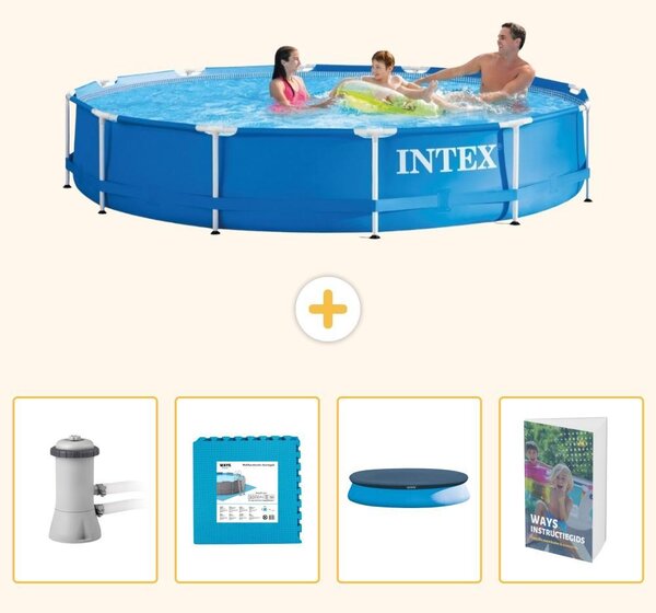 Piscina autoportante rettangolare - 366x76 cm - 5 pezzi - SCB108