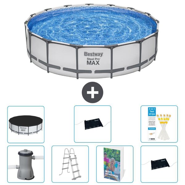Piscina gonfiabile Bestway Steel Pro MAX, rotonda, 457x122 cm, composta da 6 parti, modello S562