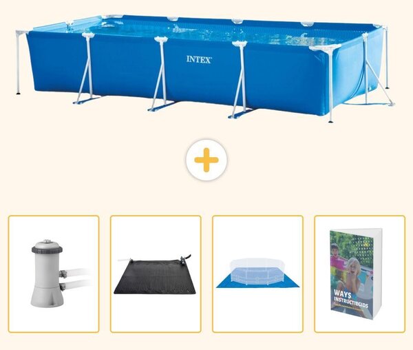 Piscina fuori terra rettangolare - 450x220x84 cm - 5 pezzi - Modello SCB126