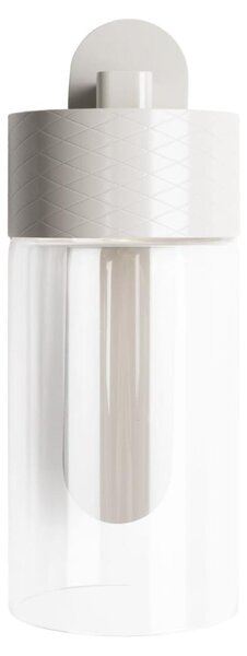 Applique LED con griglia, modello FUSION, grigio-trasparente, 7 W, luce calda, 523 lm, metallo, dimensioni: 17,8 x 7,5 x 11,7 cm, IP20, Maxlight
