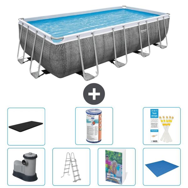 Bestway Power Steel, piscina rettangolare - 549x274x122 cm - 6 pezzi, modello S594