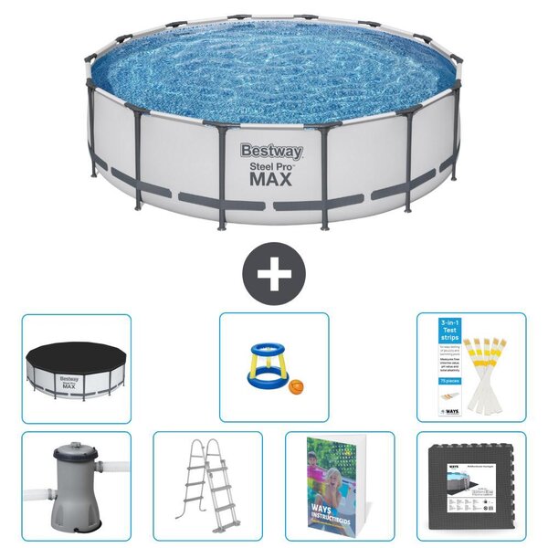Piscina gonfiabile Bestway Steel Pro MAX, rotonda, 427x122 cm, composta da 6 parti, modello S525