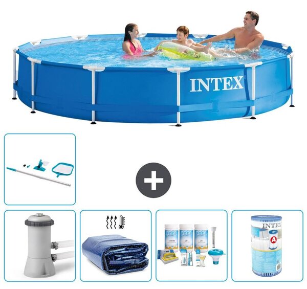 Piscina autoportante rettangolare - 366x76 cm - 6 pezzi - Modello S31716