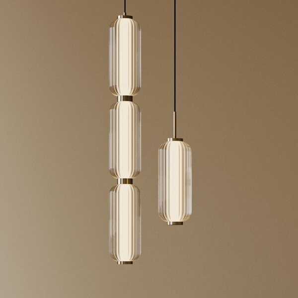 Lampada a sospensione Aromas del Campo, Elma, dimmerabile, Nero, Soggiorno, Vetro, Design