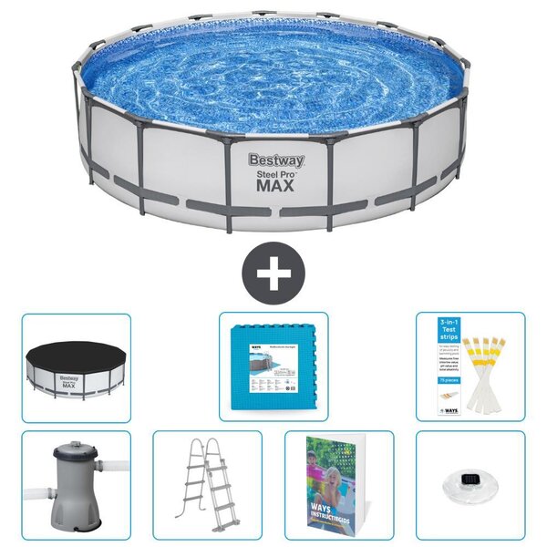 Bestway Steel Pro MAX, piscina in acciaio, forma rotonda - 457x122 cm - 6 pezzi, modello S674