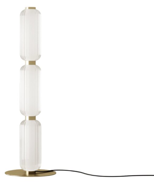 Lampada da terra Aromas del Campo, Elma, dimmerabile, Dorato / Ottone, Soggiorno, Vetro, Design