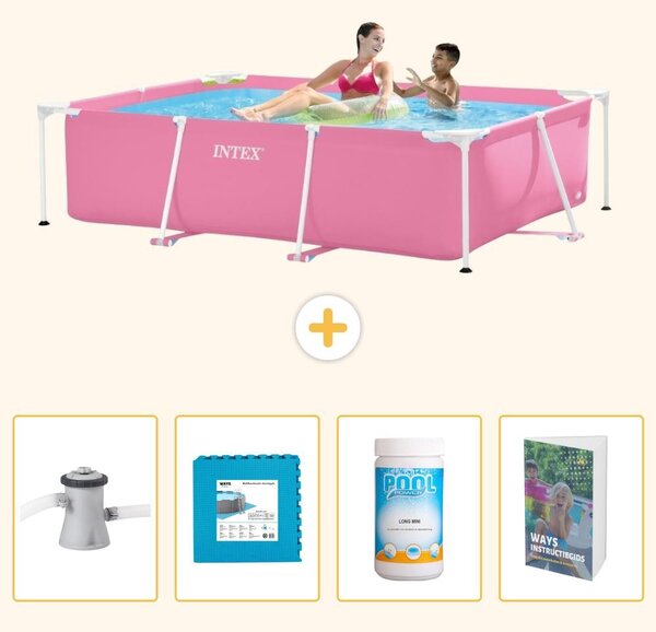 Piscina fuori terra rettangolare - 220x150x60 cm - 5 pezzi - Modello SCB130