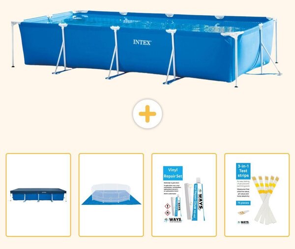 Piscina fuori terra rettangolare - 450x220x84 cm - 5 pezzi - Modello S22359