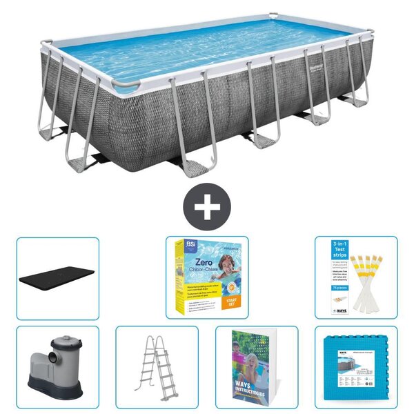 Bestway Power Steel, piscina rettangolare - 549x274x122 cm - 6 pezzi, modello S566