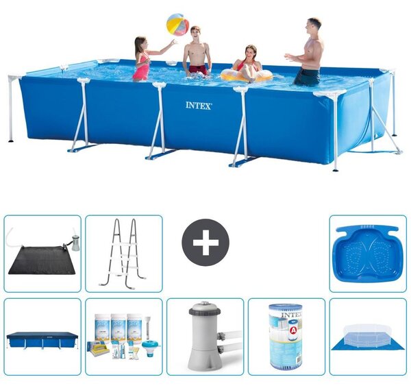 Piscina fuori terra rettangolare - 450x220x84 cm - composta da 9 elementi - modello S30295