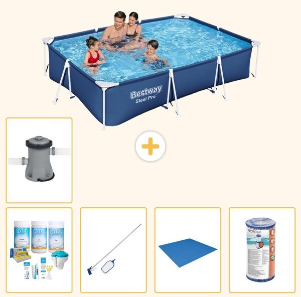 Bestway Steel Pro, piscina rettangolare - 300x201x66 cm - 6 pezzi - Modello S22080