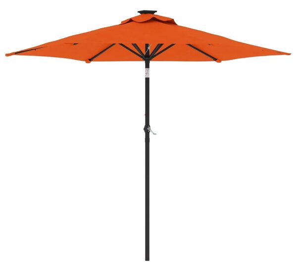 Ombrellone Giardino con Palo Acciaio Terracotta 225x225x212 cm