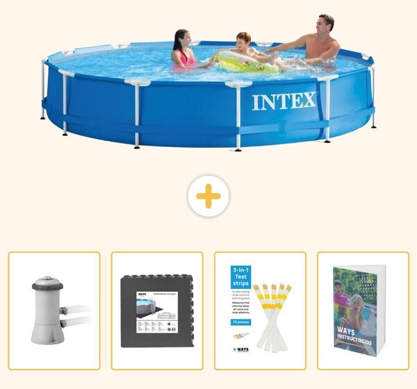 Piscina autoportante rettangolare - 366x76 cm - 5 pezzi - SCB115