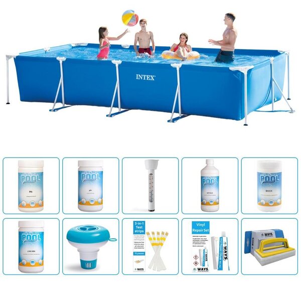 Piscina fuori terra rettangolare - 450x220x84 cm - 11 pezzi - Modello S43205
