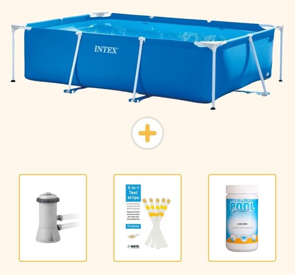 Piscina fuori terra rettangolare - 300x200x75 cm - 4 pezzi - Modello SCB73