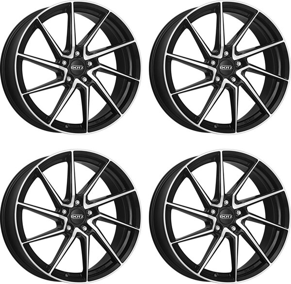 4 cerchi Dotz Spa dark 7,5Jx17 5x100 per Skoda Fabia, Kamiq, Octavia, Praktik, Rapid, Roomster e Scala